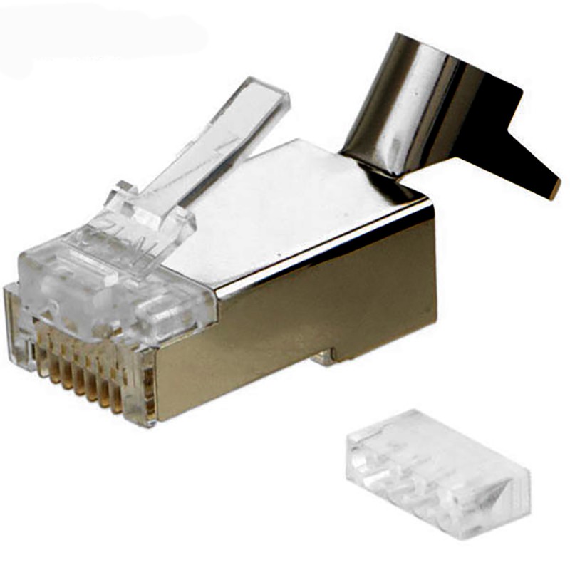 سوکت شبکه شانه دار k-net plus cat6a stp بسته 20 عددی